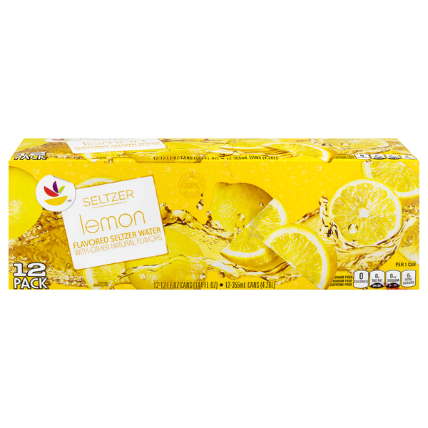 Stop & Shop Lemon Seltzer Water - 12 pk