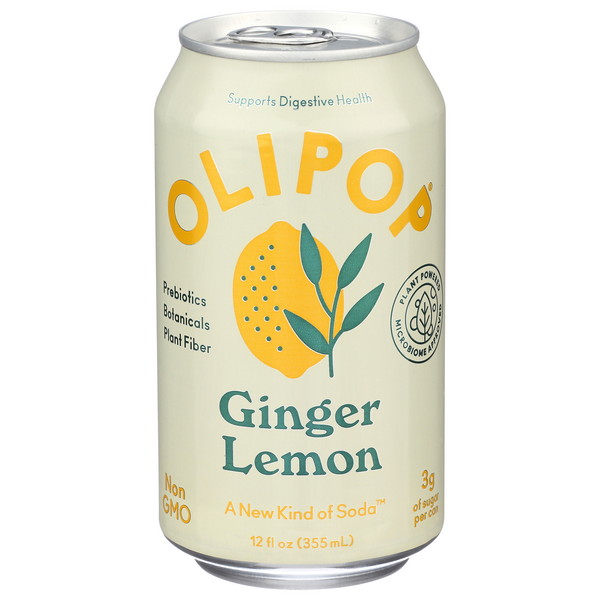 Olipop Ginger Lemon Sparkling Tonic
