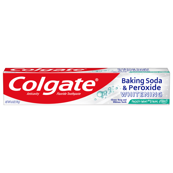 Colgate Baking Soda & Peroxide Whitening Frosty Mint Stripe Toothpaste Gel