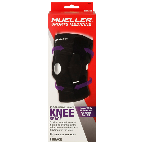 Mueller Self-Adjusting Hinged Knee Brace Black