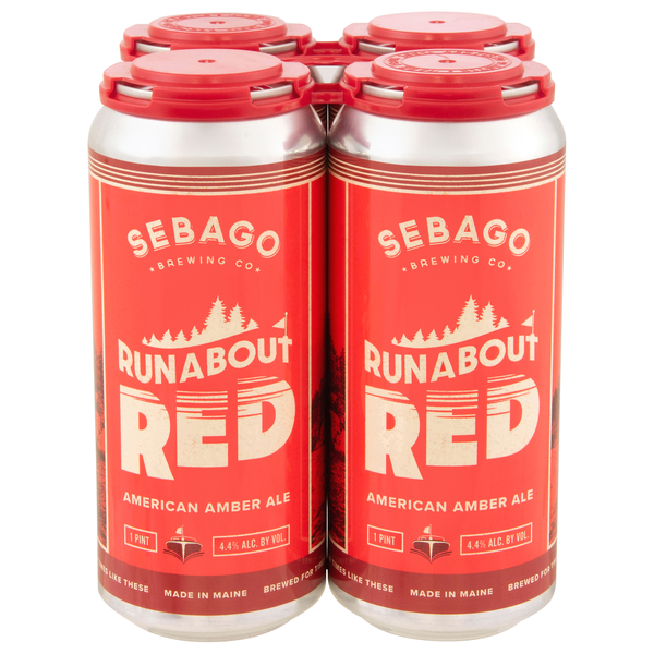 Sebago Brewing Co American Runabout Red Amber Ale Beer - 4 pk