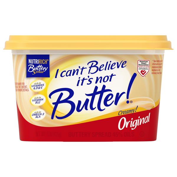 I Can't Believe It's Not Butter! Original Vegetable Oil Spread