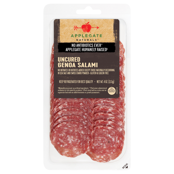 Applegate Naturals Antibiotic Free Uncured Genoa Salami Sliced