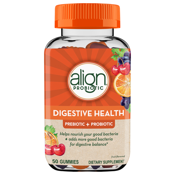 Save on Align Digestive Health Prebiotic + Probiotic Supplement Gummies