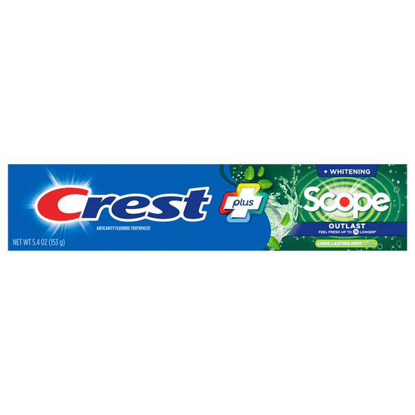 Crest Complete Whitening + Scope Outlast Fluoride Mint Toothpaste