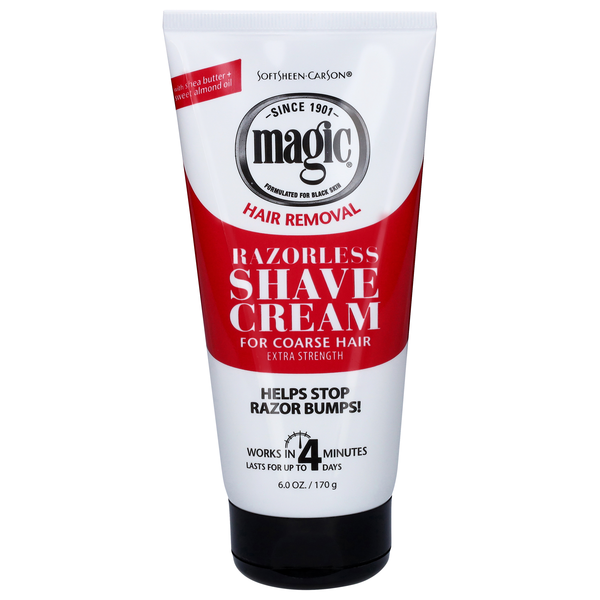 Magic Razorless Cream Shave Extra Strength Light Fresh Scent
