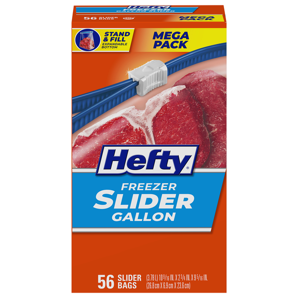 Hefty Slider Gallon Freezer Bags