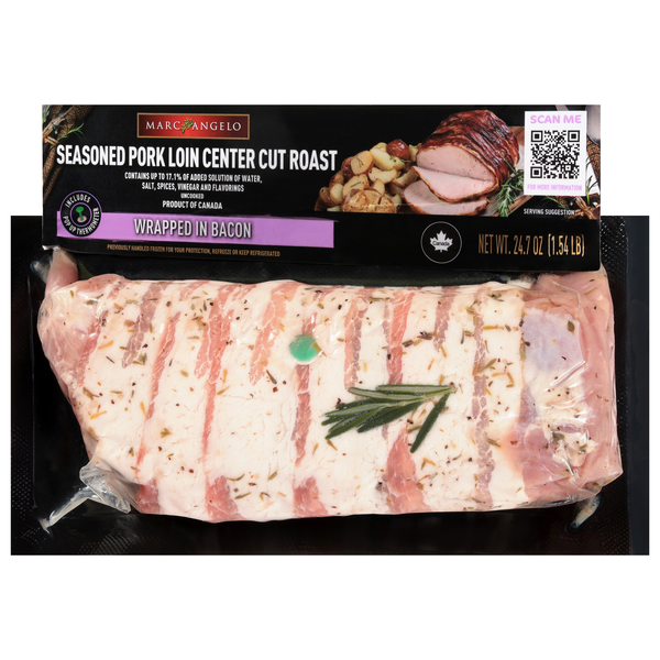 Marc Angelo Wrapped In Bacon Seasoned Pork Loin Center Cut Roast