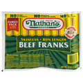 Nathan's Famous Bun Length Skinless Beef Franks Family Size - 14 ct
