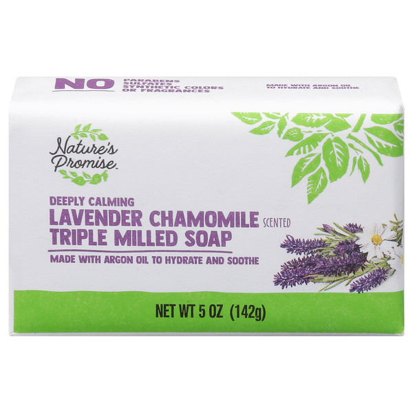Nature's Promise Beauty Lavender Chamomile Triple Milled Soap Bar