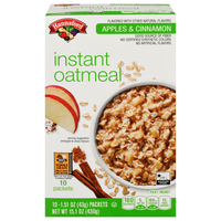Hannaford Apples & Cinnamon Instant Oatmeal - 10 ct