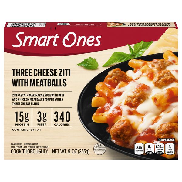 Smart Ones Three Cheese Ziti with Meatballs Frozen Meal