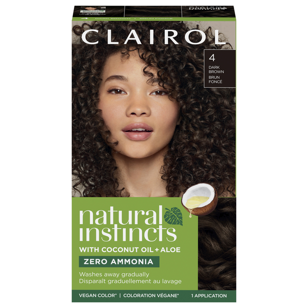 Clairol Natural Instincts Semi-Permanent Hair Color Dark Brown 4