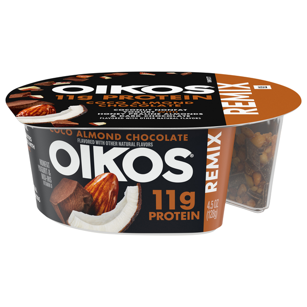 Oikos REMIX Non Fat Coco Almond Chocolate Coconut Greek Yogurt Cup