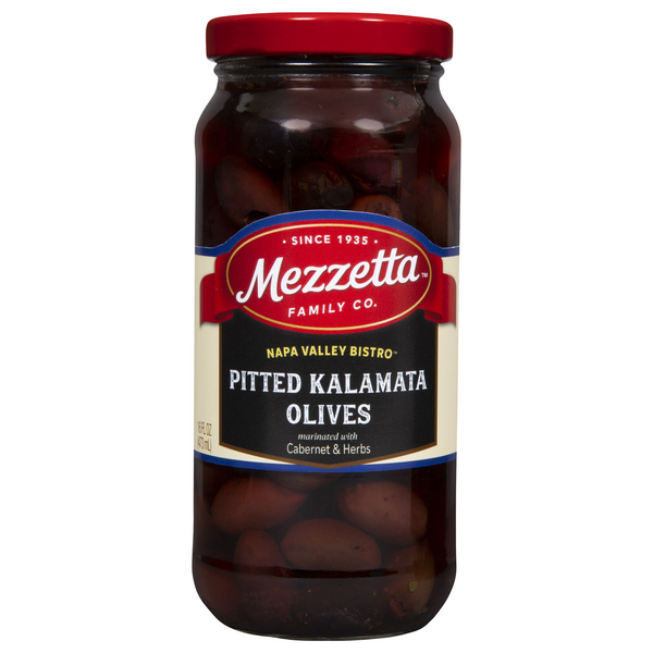 Mezzetta Napa Valley Pitted Kalamata Olives Marinated with Cabernet
