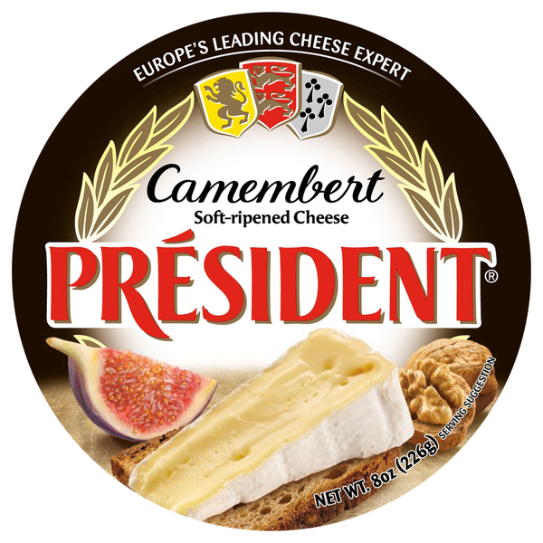 President Soft Ripened Camembert Cheese Wheel