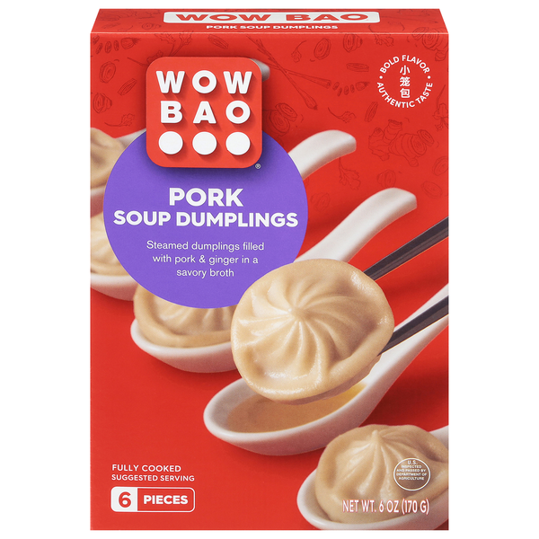 Wow Bao Steamed Pork Soup Dumplings - 6 ct Frozen