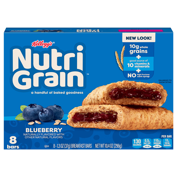 Nutri-Grain Blueberry Soft Baked Breakfast Bars - 8 ct