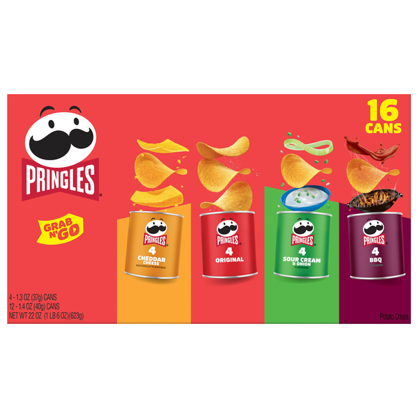 Pringles Potato Crisps Chips Variety Pack - 16 ct