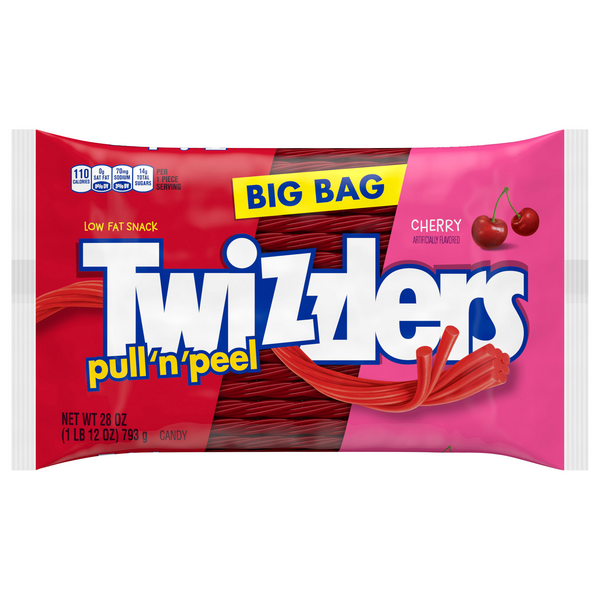 Save on Twizzlers Pull 'n' Peel Red Licorice Candy Cherry Big Bag Order