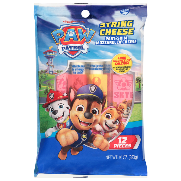 Nickelodeon Paw Patrol Part-Skim Mozzarella String Cheese - 12 ct