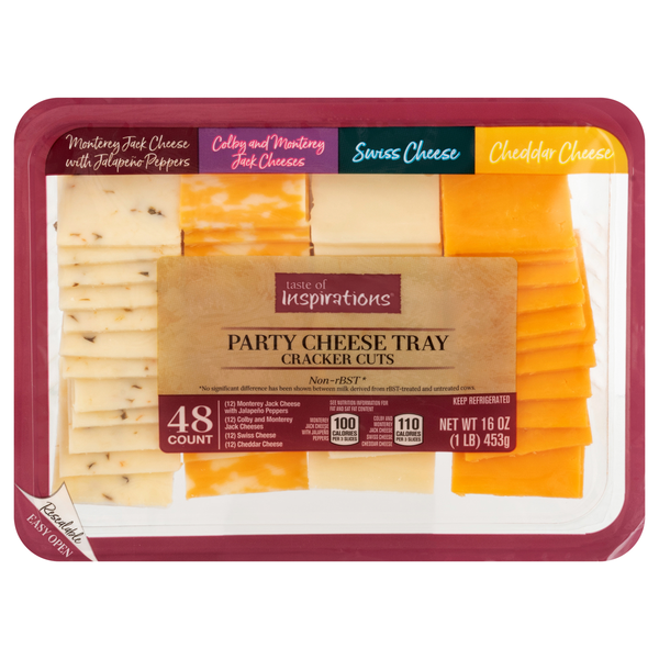 Taste of Inspirations Assorted Cheese Cracker Cuts Party Tray - 48 ct