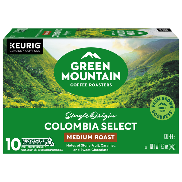 Green Mountain Colombia Select Medium Roast K-Cup Coffee Pods