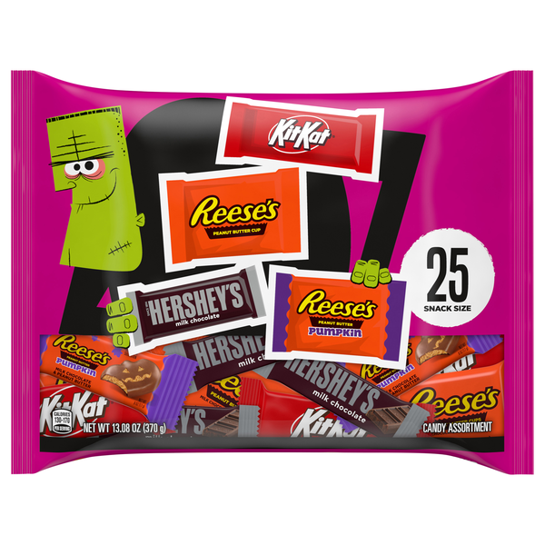 Hershey's Chocolate Halloween Candy Assortment Snack Size - 25 ct