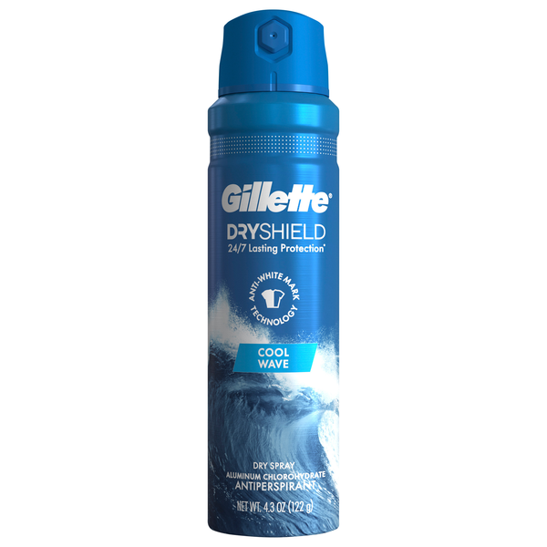 Save on Gillette Men's Cool Wave Antiperspirant & Deodorant Dry Spray