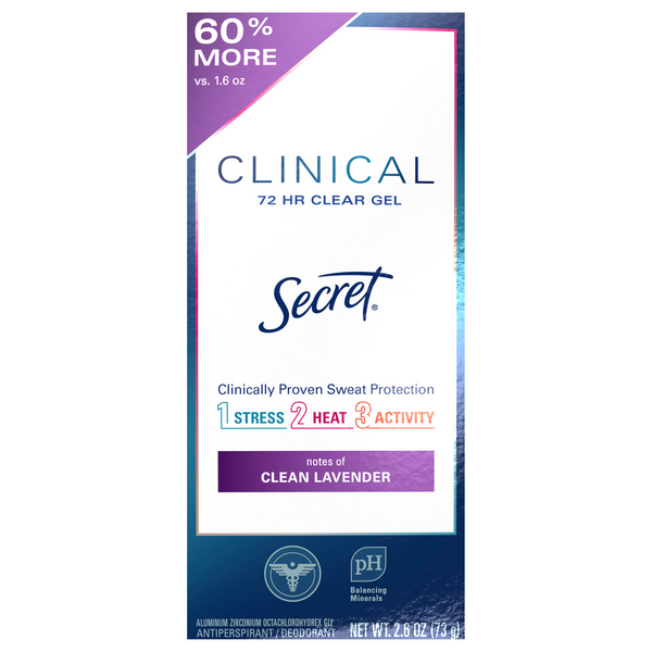 Save on Secret Clinical 72 HR Clear Gel Antiperspirant/Deodorant Clean