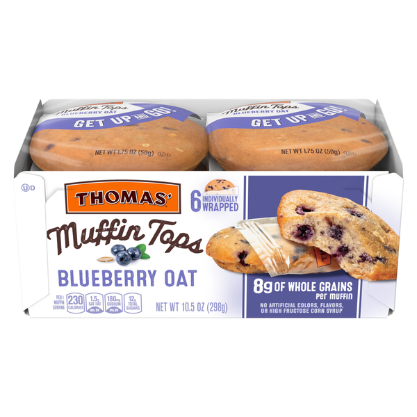 Thomas' Blueberry & Oats Muffin Tops - 6 ct