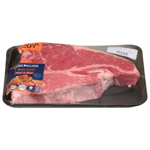 Food Lion Bone-In Thick Cut Beef Loin Steak Fresh