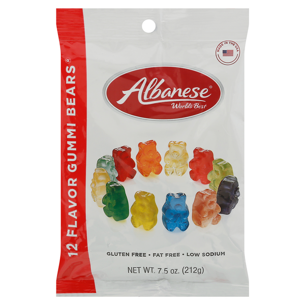 Albanese Gluten Free 12 Flavor Gummi Bears Candy