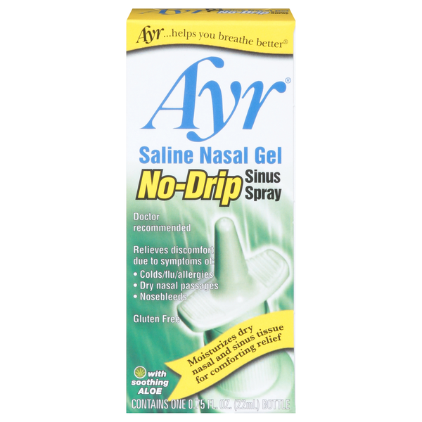 Ayr Saline Nasal Gel No-Drip Sinus Spray