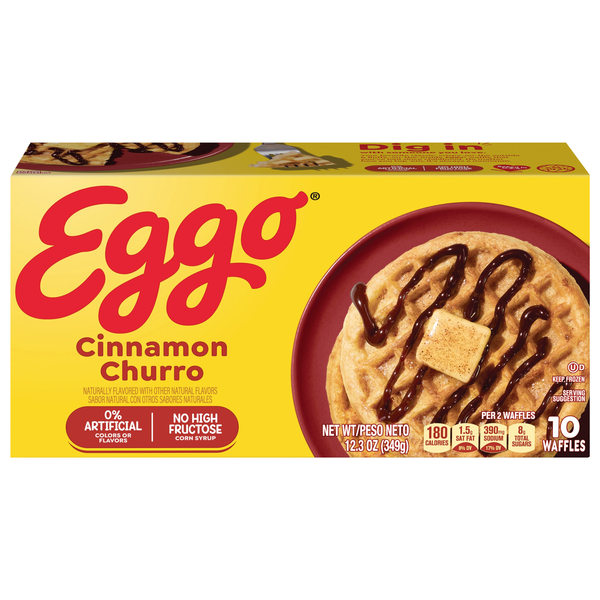 Eggo Cinnamon Churro Flavor Waffles - 10 ct