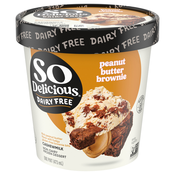 So Delicious Dairy Free Peanut Butter Brownie Cashewmilk Frozen Dessert