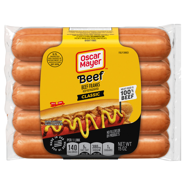 Oscar Mayer Classic Uncured Beef Franks - 10 ct