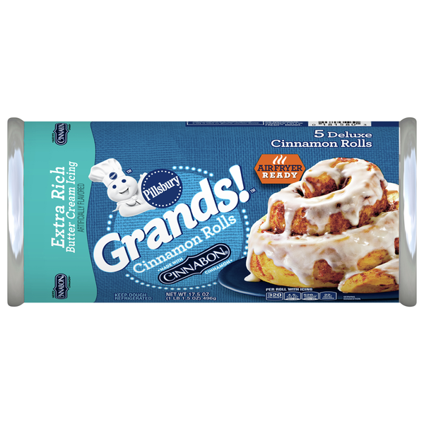 Pillsbury Grands! Cinnamon Rolls with Extra Rich Butter Cream Icing - 5 ct