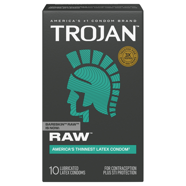 Trojan Raw Lubricated Latex Condoms
