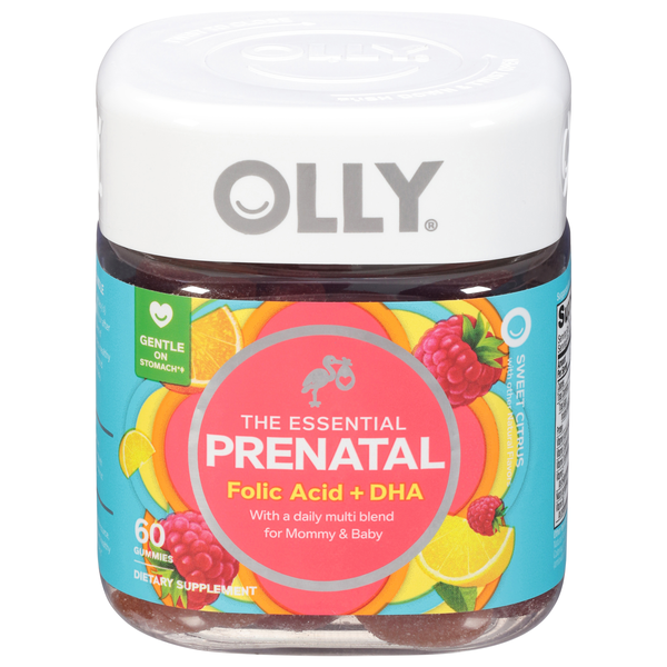 Save on OLLY The Essential Prenatal Folic Acid + DHA Sweet Citrus Gummies Order Online Delivery
