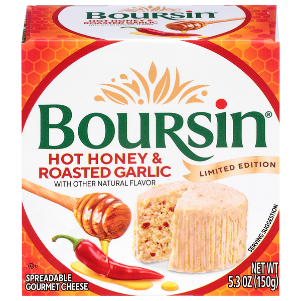 Boursin Hot Honey & Roasted Garlic Spreadable Gourmet Cheese