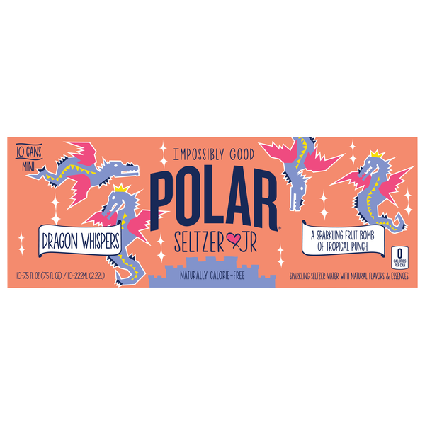 Polar Mini Dragon Whispers Sparkling Water - 10 pk