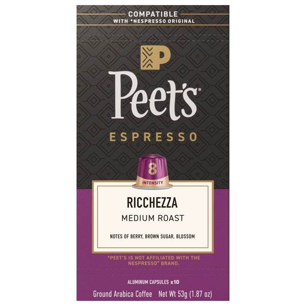Peet's Espresso Ricchezza Medium Roast Coffee Capsules