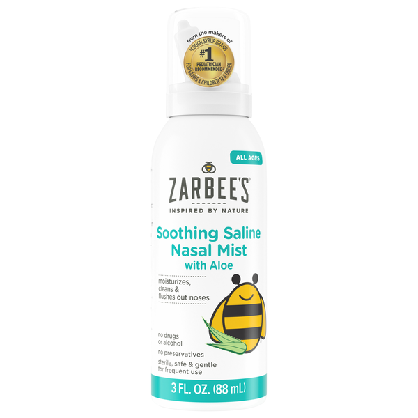Zarbee's Naturals Soothing Saline Nasal Mist with Aloe