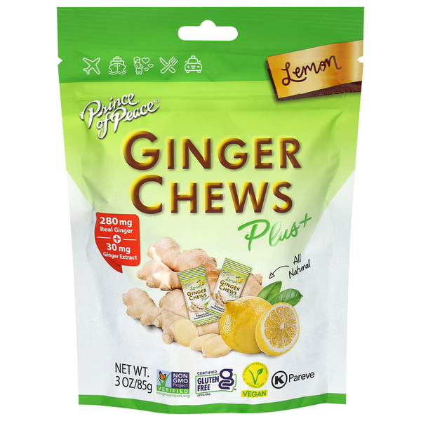 Prince of Peace Plus+ Gluten Free Lemon Ginger Chews