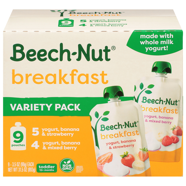 Beech-Nut Breakfast Stage 4 Baby Food Variety Pack - 9 ct