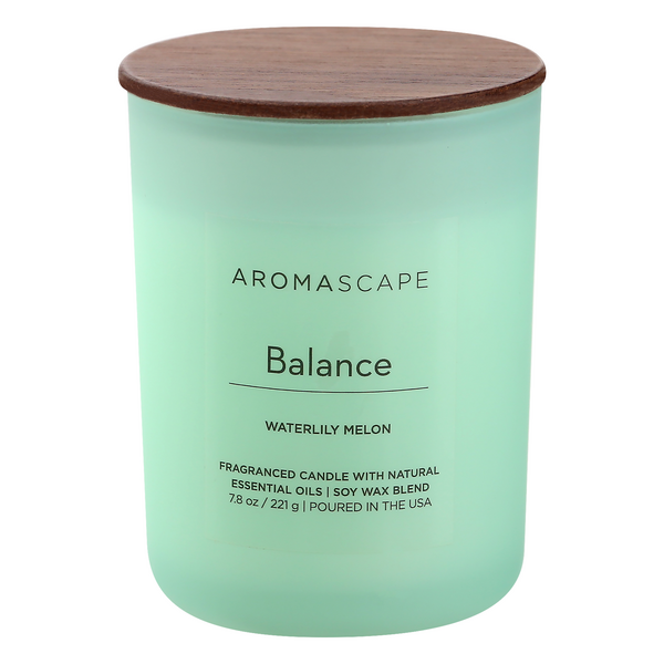 Save on Aromascape Fragranced Candle Balance Waterlily Melon Order