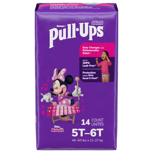 Pull-Ups Girls 5T-6T Training Pants 46-60 lb
