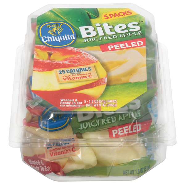 Chiquita Bites Peeled Juicy Red Apples Snack Pack - 5 ct