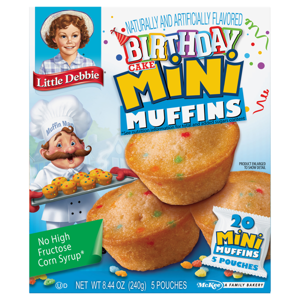 Little Debbie Mini Birthday Cake Muffins - 5 ct